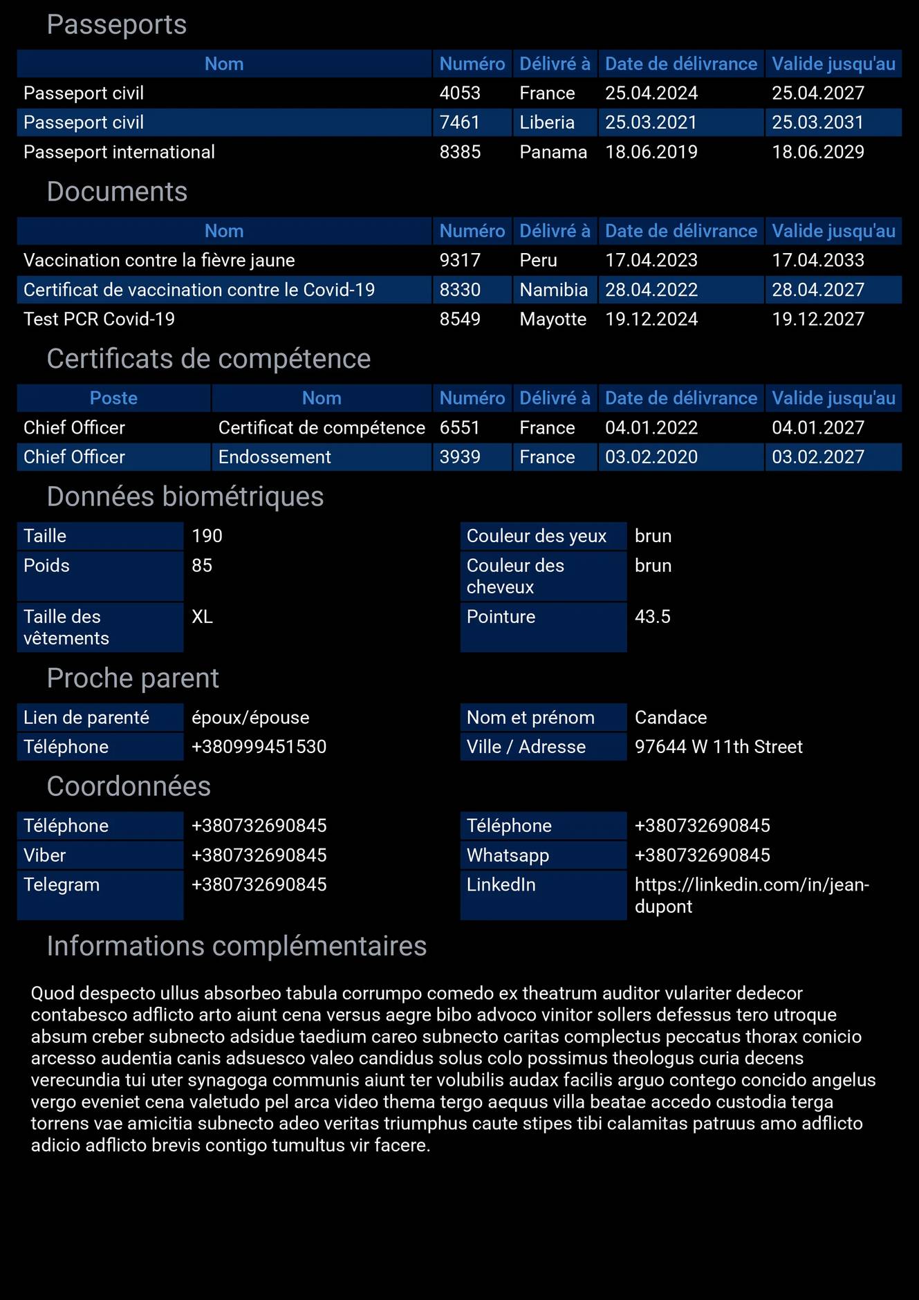 Formulaire du marin sur mobile