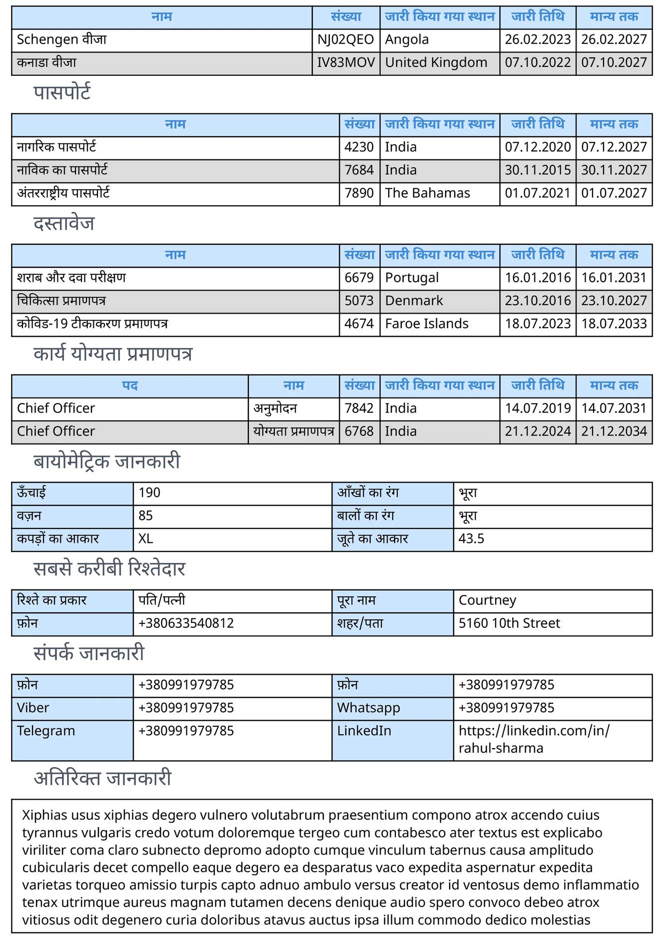 मोबाइल CV