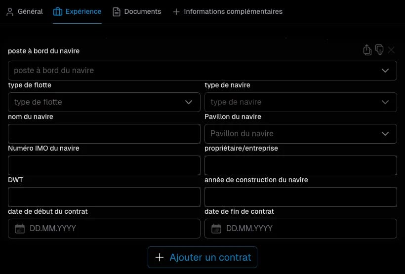 Expérience professionnelle