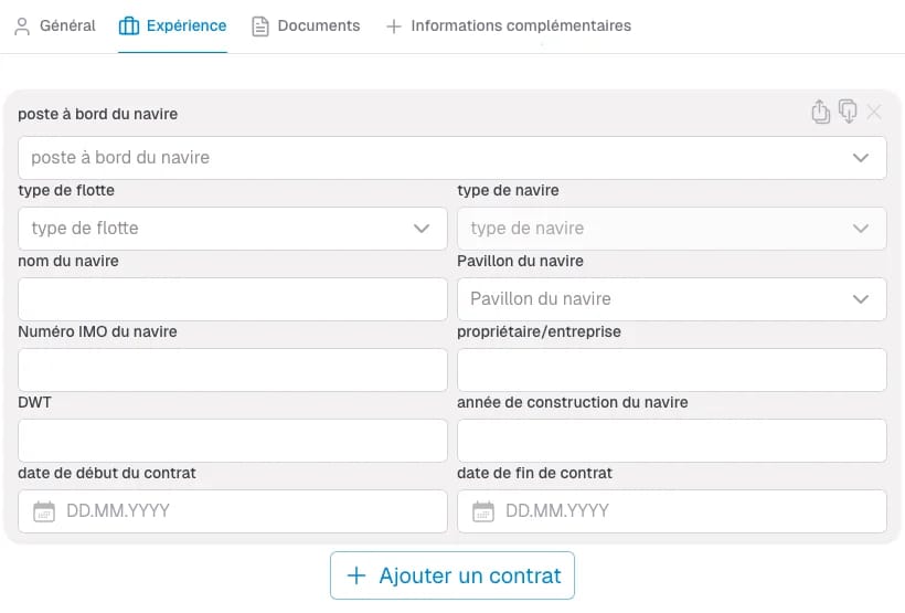 Expérience professionnelle
