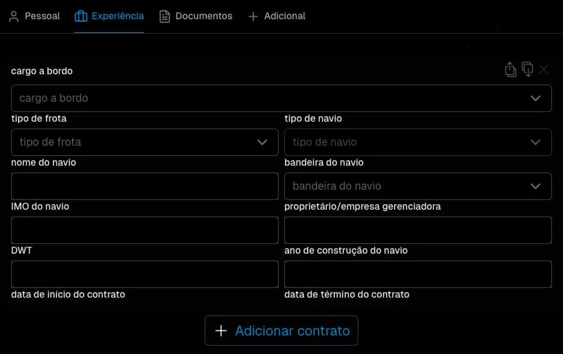 Experiência de serviço marítimo