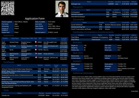 Télécharger le CV du marin Exemple de CV de marin