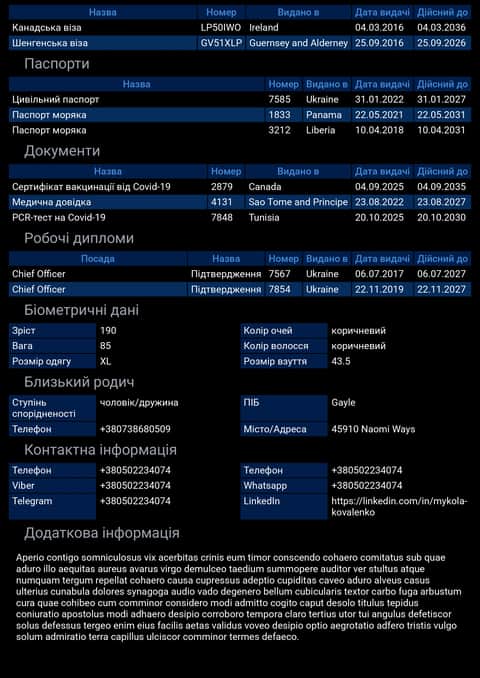 Мобільна анкета моряка